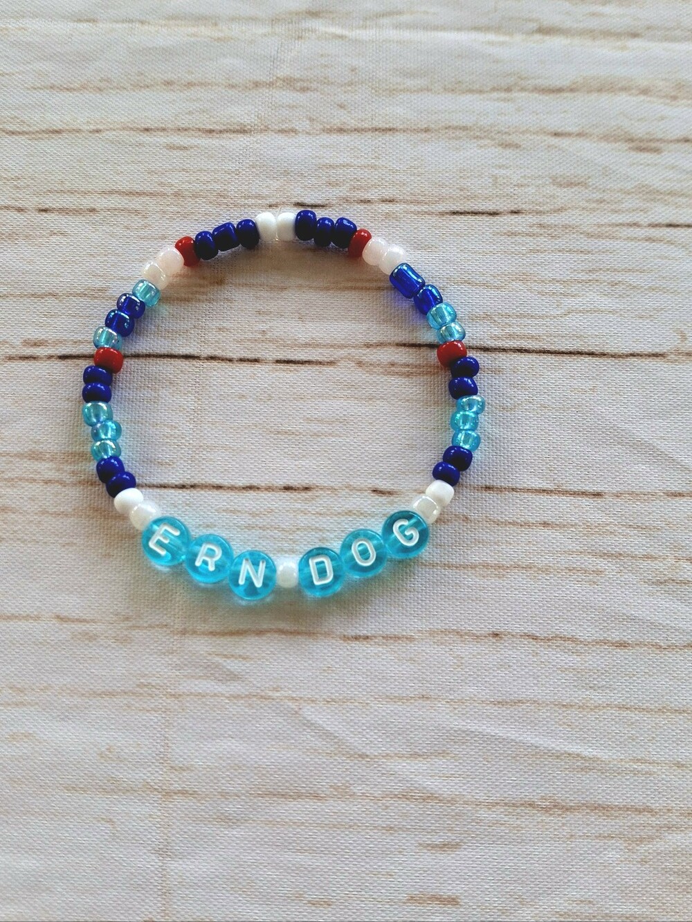 Baseball Fan Friendship Bracelet Beaded Ern-Dog Accessory New Handmade